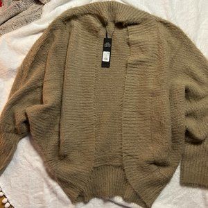 Fashion Nova Taupe Sparkle Cardigan